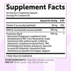 Micro Ingredients NMN Complex 1,000mg Per Serving, Veggie Capsules