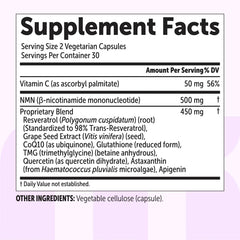 Micro Ingredients NMN Complex 1,000mg Per Serving, Veggie Capsules
