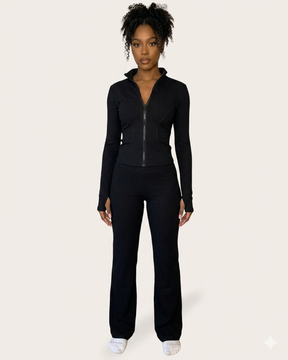 Premium Ribbed Yoga & Fitness Set