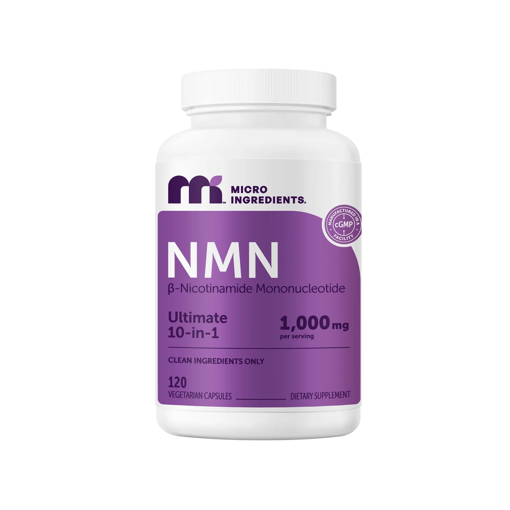 Micro Ingredients NMN Complex 1,000mg Per Serving, Veggie Capsules