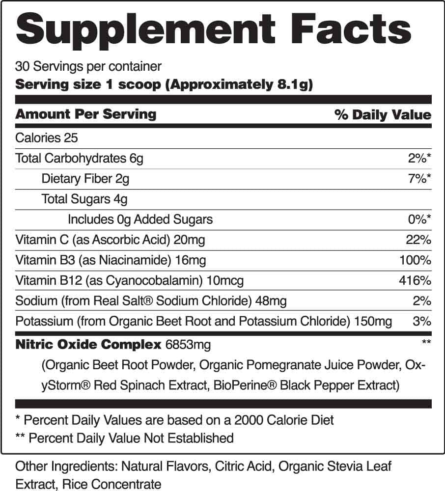 Nitric Oxide Organic Beets - Apple Flavor